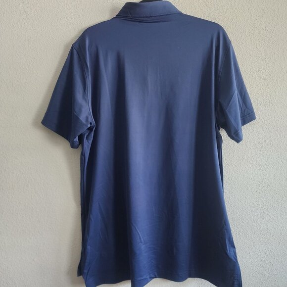 NWT Peter Millar Mens Crown Summer Comfort Polo Shirt Logo Navy Blue Size M - Picture 2 of 8